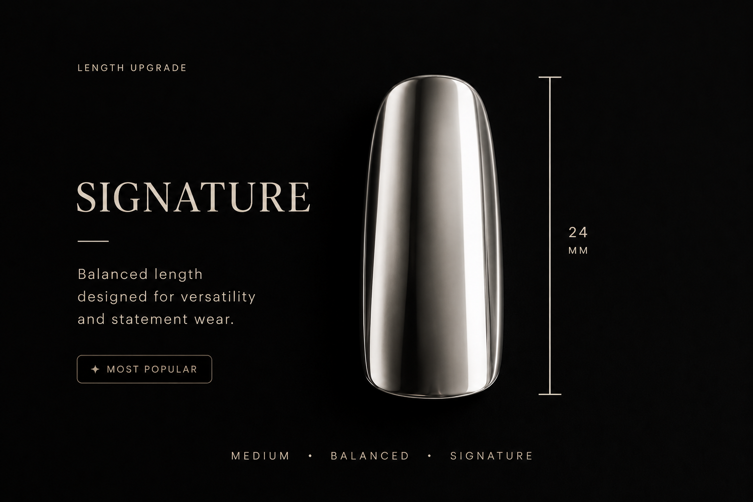 Custom Nail Length | Refined, Signature, Runway | Metal Nails NYC