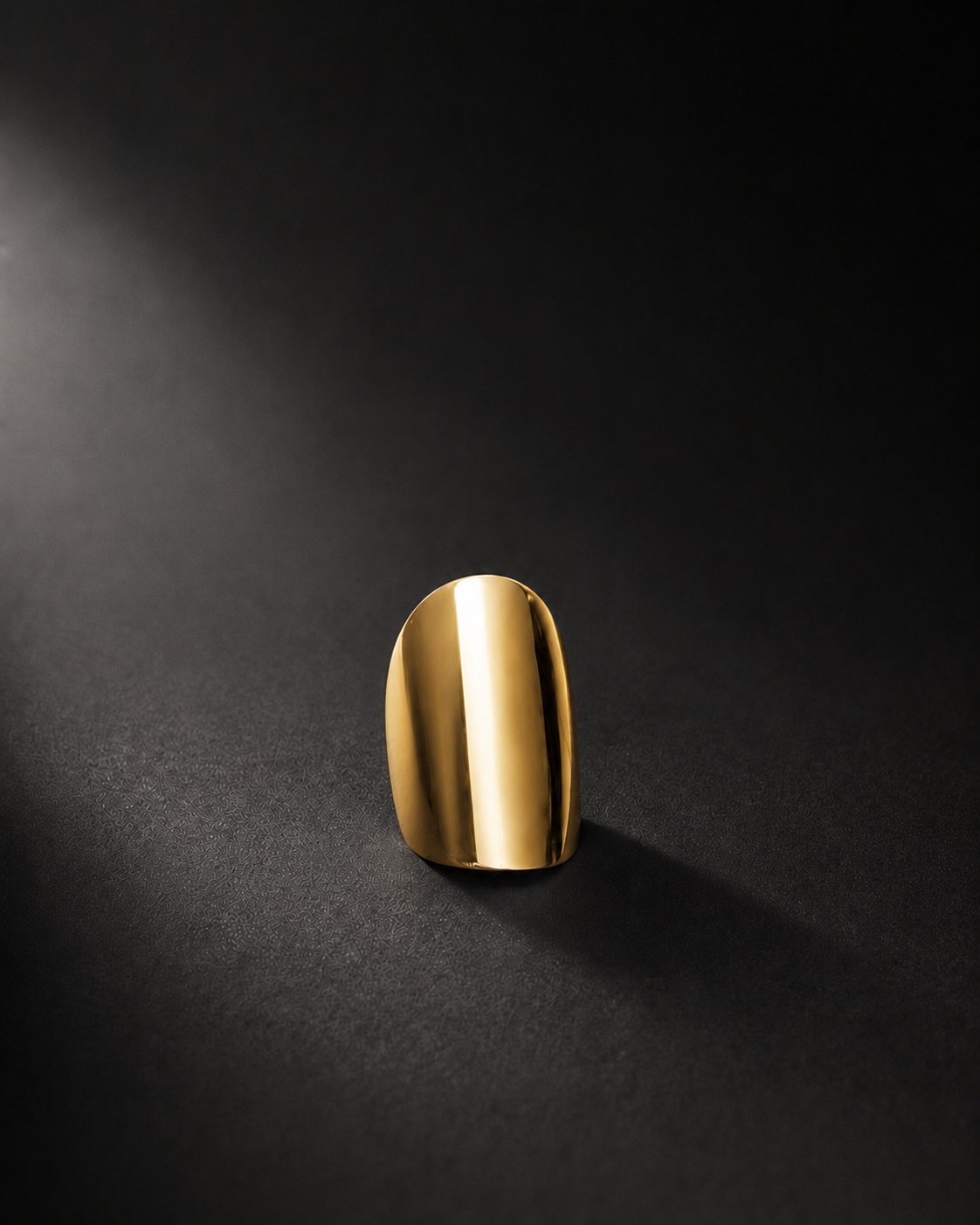solid 14k yellow gold metal nail single high polish handcrafted nyc