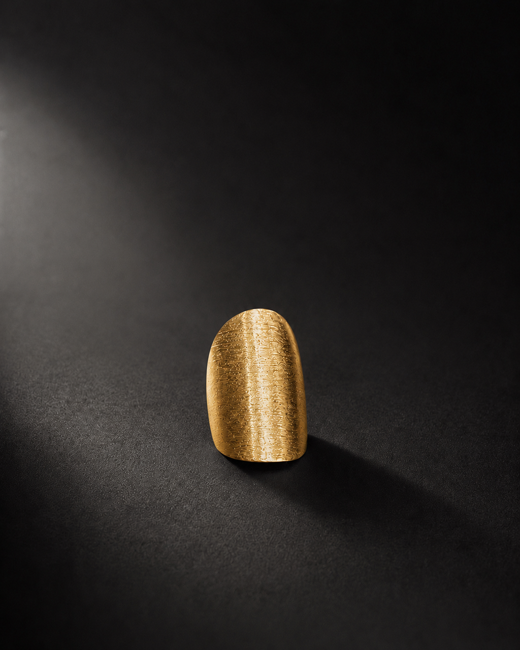 solid 14k gold metal nail single satin matte finish hallmarked