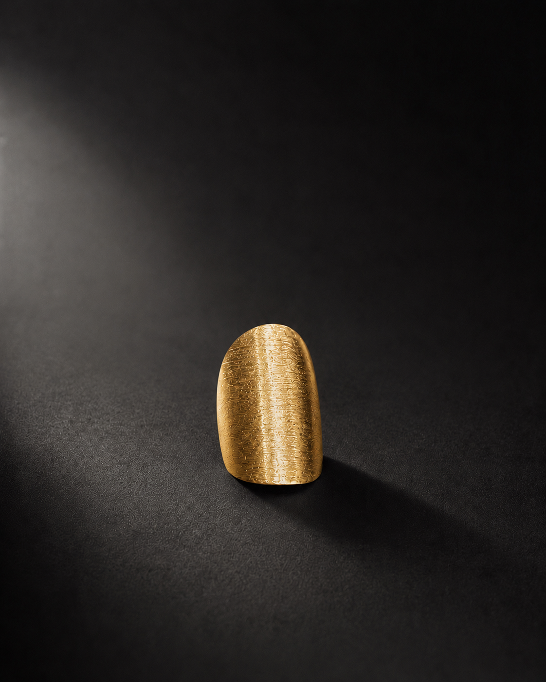 solid 14k gold metal nail single satin matte finish hallmarked