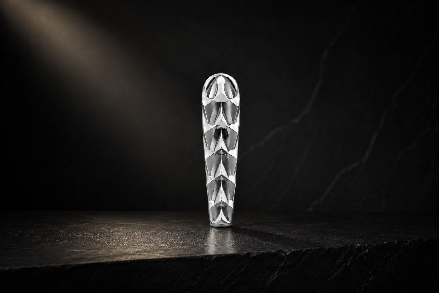 The Pyramid | Solid 14k Gold Faceted Metal | Metal Nails NYC
